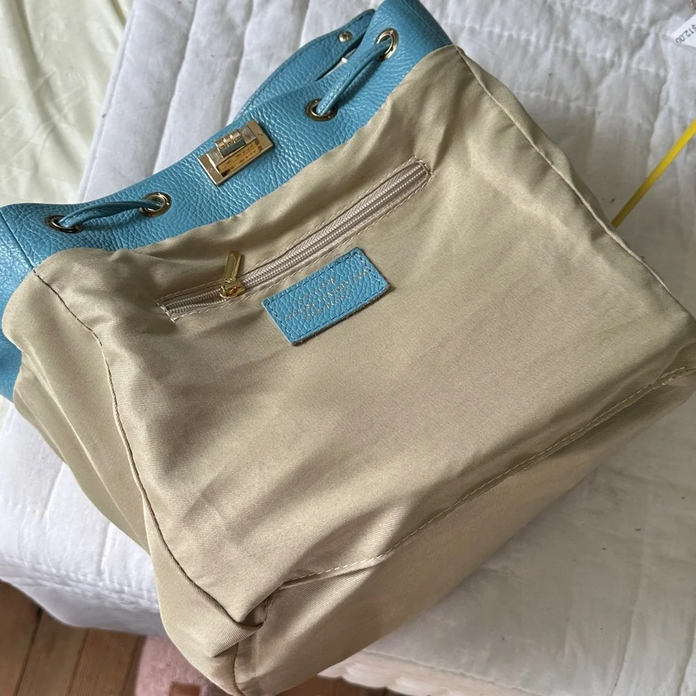 Unicai Firenze leather/straw large hobo type bag
